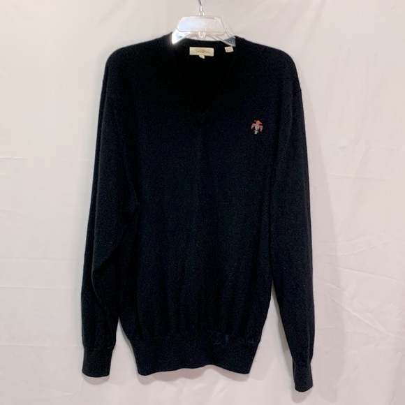 PETER Millar Cashmere Black V-Neck Sweater - Picture 10 of 10